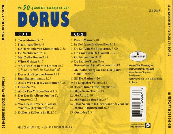 Dorus : De 30 Grootste Successen Van Dorus (2xCD, Comp)