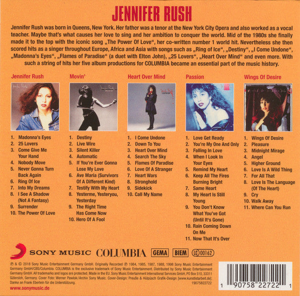 Jennifer Rush : Original Album Classics (CD, Album, RE + CD, Album, RE + CD, Album, RE + CD)