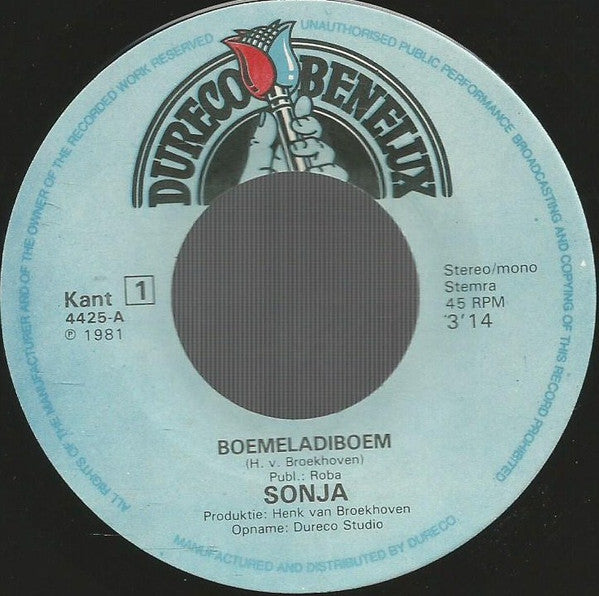 Sonja (2) : Boemeladiboem (7", Single)