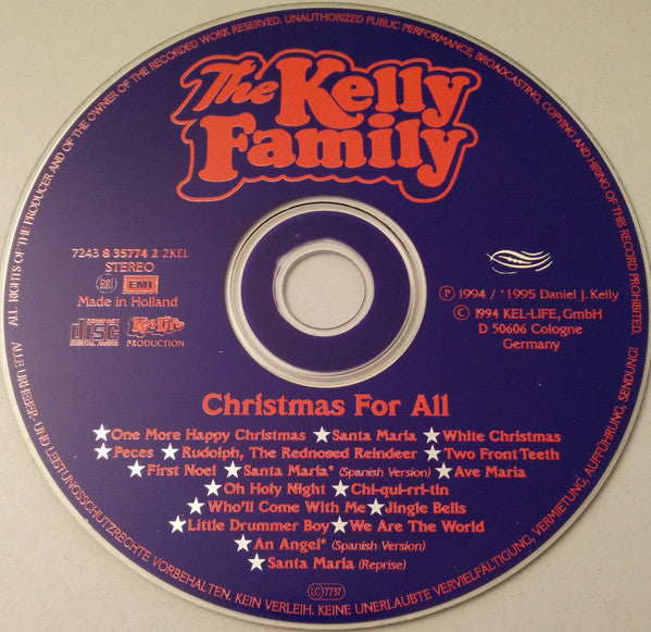 The Kelly Family : Christmas For All (CD, Album)