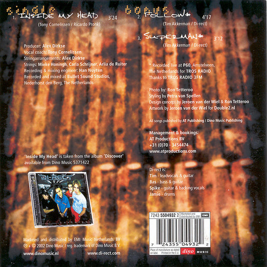 Di-Rect : Inside My Head (CD, Single)