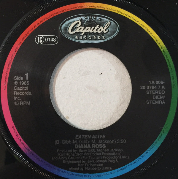 Diana Ross : Eaten Alive (7", Single)