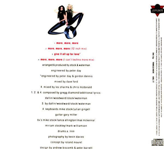 Bananarama : More, More, More (CD, Maxi)