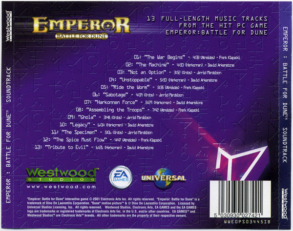 Frank Klepacki / David Arkenstone / Jarrid Mendelson : Emperor: Battle For Dune - Official Soundtrack (CD, Album)
