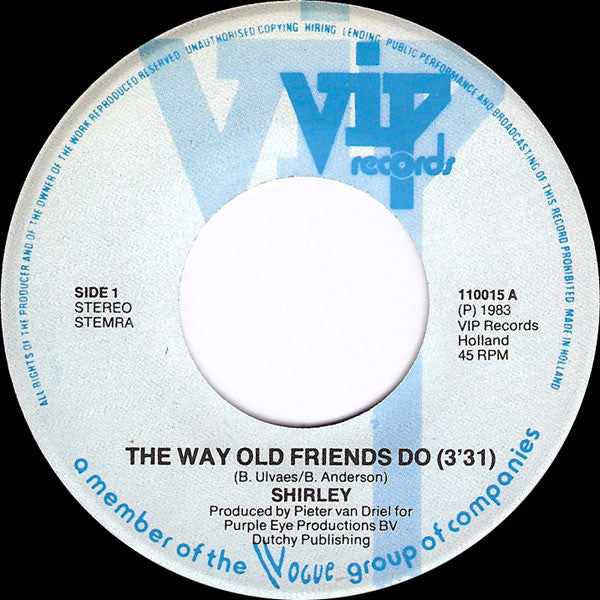 Shirley Zwerus : The Way Old Friends Do (7", Single)