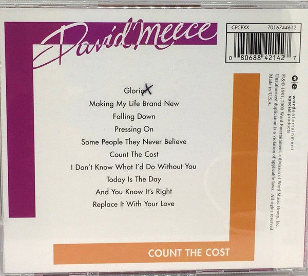 David Meece : Count The Cost (CD, Album)