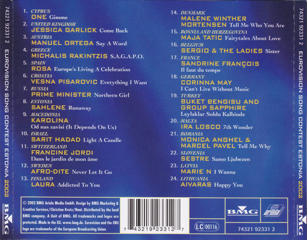Various : Eurovision Song Contest Estonia 2002 (CD, Album, Comp)