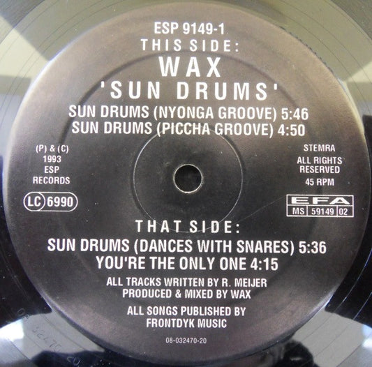 Wax (2) : Sun Drums (12")