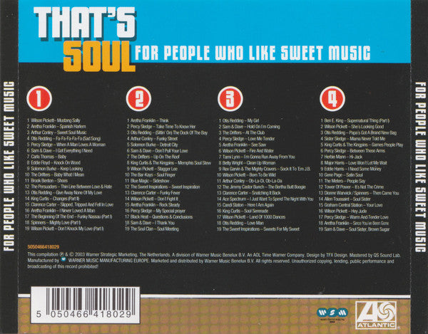 Various : That's Soul: For People Who Like Sweet Music (4xCD, Comp)