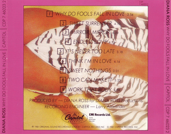 Diana Ross : Why Do Fools Fall In Love (CD, Album, RE)