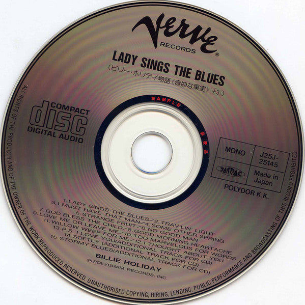 Billie Holiday : Lady Sings The Blues ビリー・ホリデイ物語〈奇妙な果実〉+3 (CD, Album, Ltd, Promo, RE)