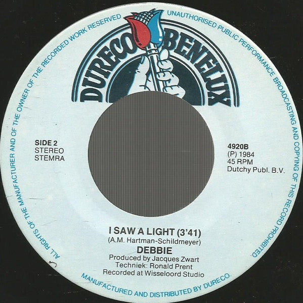 Debbie (6) : Souvenirs Del Sol / I Saw A Light (7", Single)