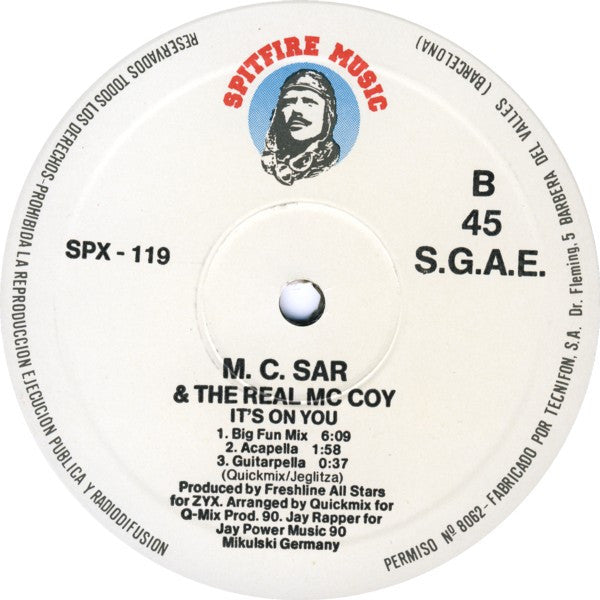 Real McCoy : It's On You (12", Maxi)