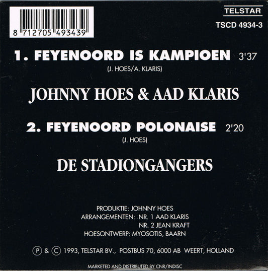 Johnny & Aad : Feyenoord Is Kampioen (CD, Single)