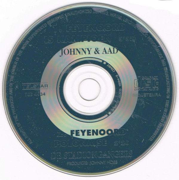 Johnny & Aad : Feyenoord Is Kampioen (CD, Single)