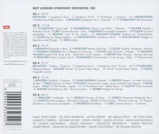 London Symphony Orchestra : 100 Best London Symphony Orchestra (6xCD, Comp, RM)