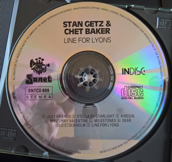 Stan Getz & Chet Baker : Line For Lyons (CD, Album, RP)