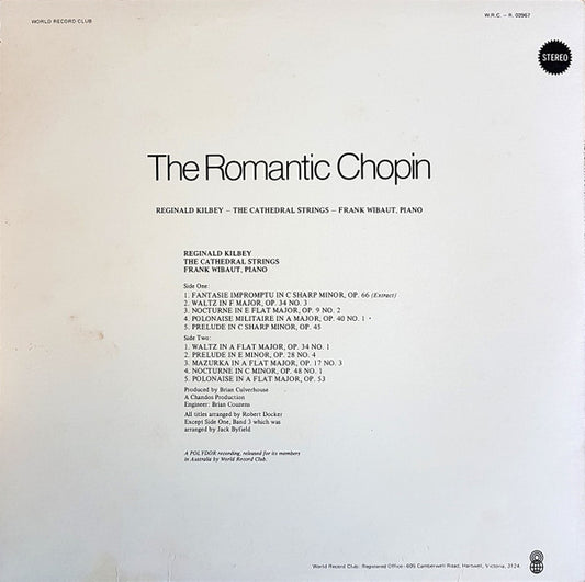 Frédéric Chopin, Reg Kilbey, The Cathedral Strings, Frank Wibaut : The Romantic Chopin (LP, Album, Club, RE)