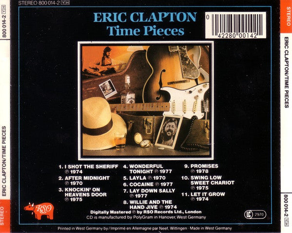 Eric Clapton : Time Pieces (The Best Of Eric Clapton) (CD, Comp)