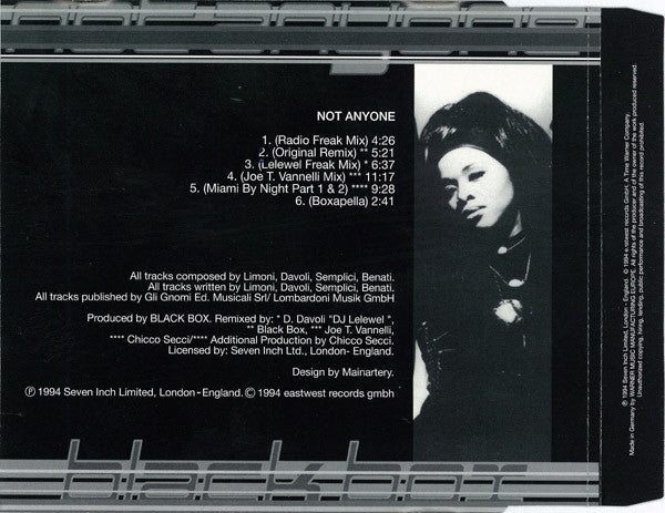 Black Box : Not Anyone (CD, Maxi)