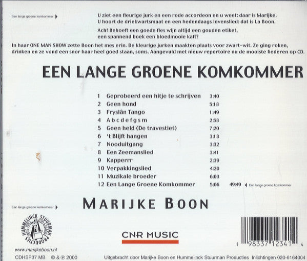 Marijke Boon : L.G.K. (Een Lange Grote Komkommer) (CD)
