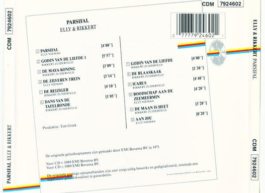 Elly & Rikkert : Parsifal (CD, Album, RM)