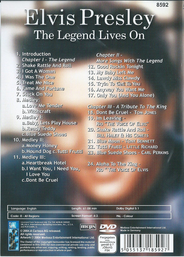 Elvis Presley : The Legend Lives On - A Tribute To The King (DVD-V, Comp, PAL)