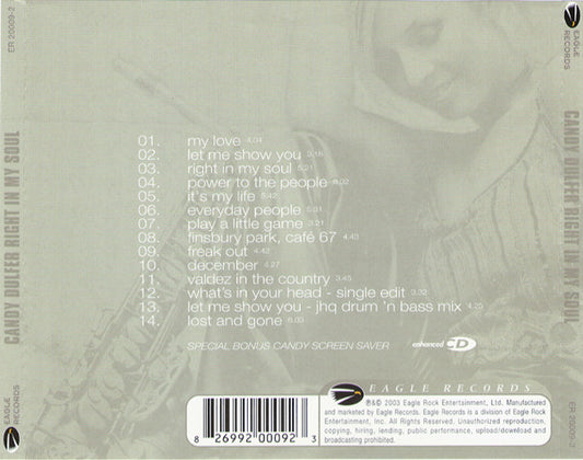 Candy Dulfer : Right In My Soul (CD, Album, Enh)