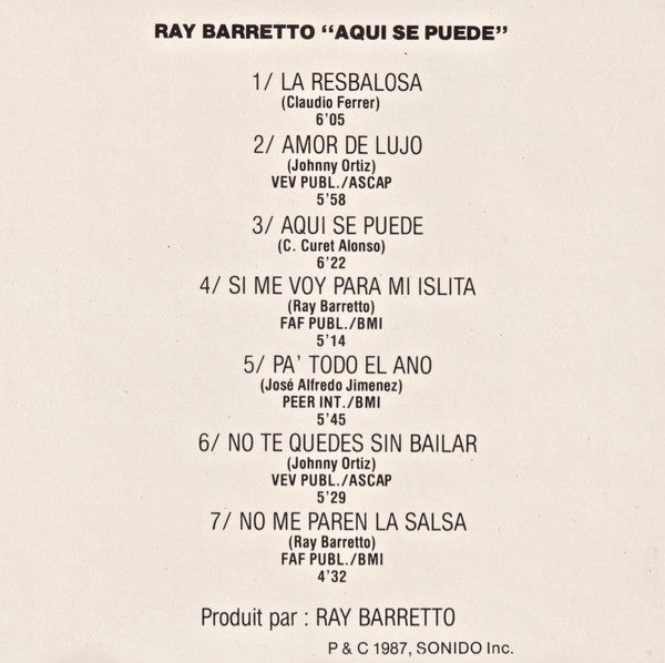 Ray Barretto : Aqui Se Puede (CD)