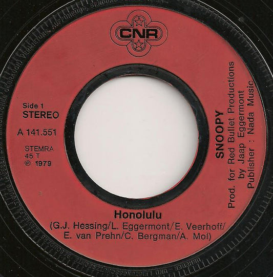 Snoopy (3) : Honolulu (7", Single, Mou)