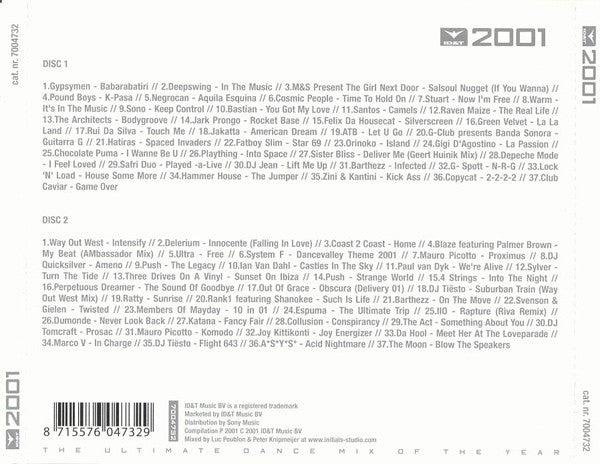 Various : ID&T Yearmix 2001 (2xCD, Mixed)