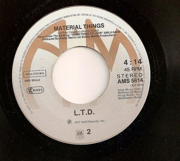 L.T.D. : (Every Time I Turn Around) Back In Love Again (7", Single)