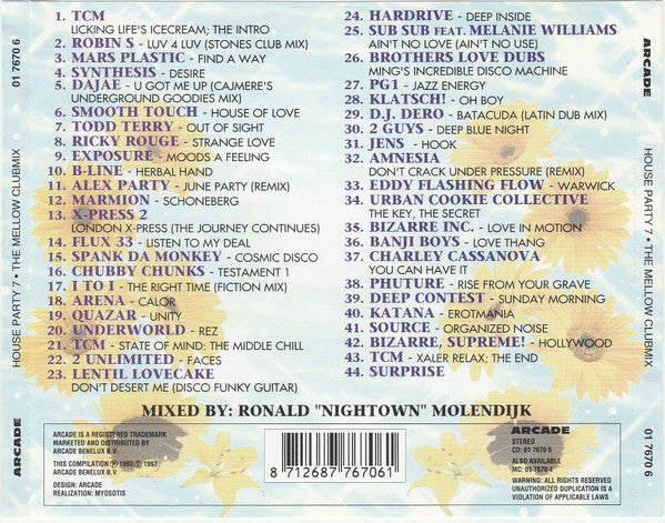 Various : House Party 7 (The Mellow Clubmix) (CD, Mixed)