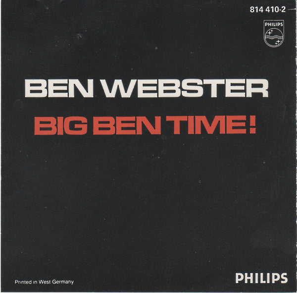 Ben Webster, Ben Webster Quartet : Big Ben Time! (CD, Album, Red)
