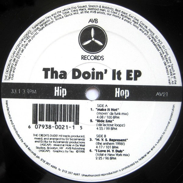 Crooklyn Clan : Crooklyn Clan Presents: Tha Doin' It EP (12", EP)