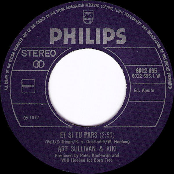 Art Sullivan & Kiki : Et Si Tu Pars / J'Ai Pleuré (7", Single)