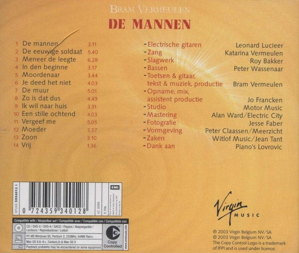 Bram Vermeulen : De Mannen (CD, Album)