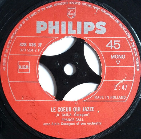 France Gall : Poupée De Cire Poupée De Son / Le Coeur Qui Jazze (7", Single, Mono, Red)