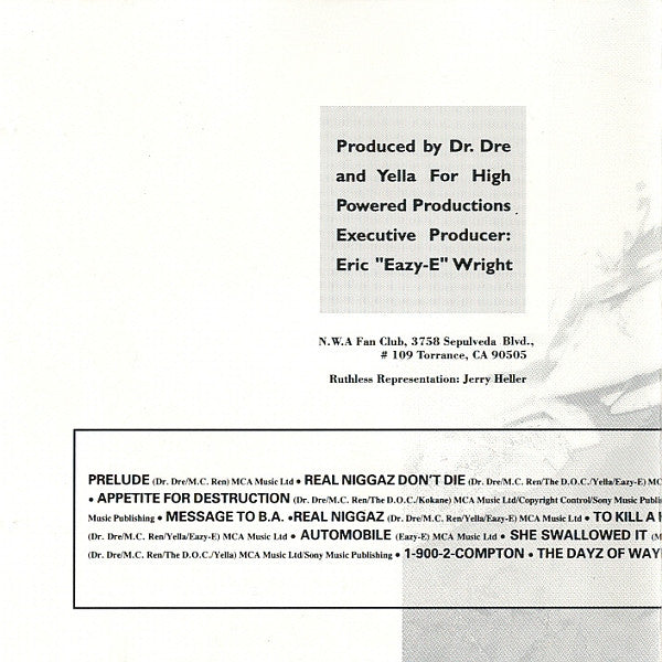 N.W.A. : Efil4zaggin (CD, Album)