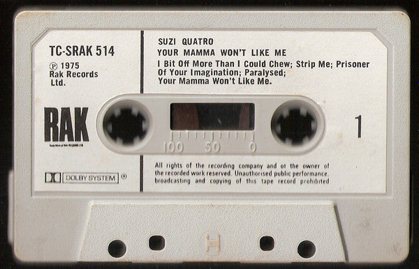 Suzi Quatro : Your Mamma Won't Like Me (Cass, Album)