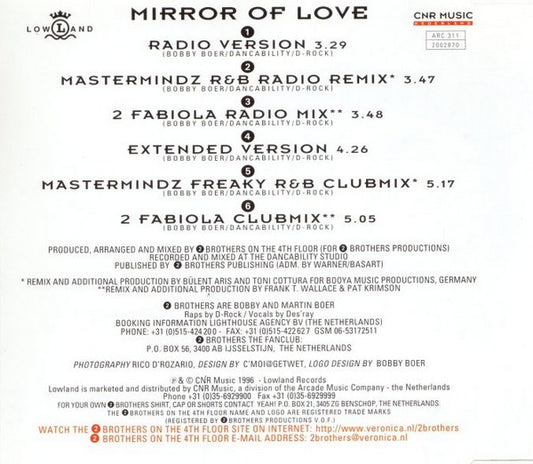 2 Brothers On The 4th Floor Feat. Des'Ray And D-Rock : Mirror Of Love (CD, Maxi)