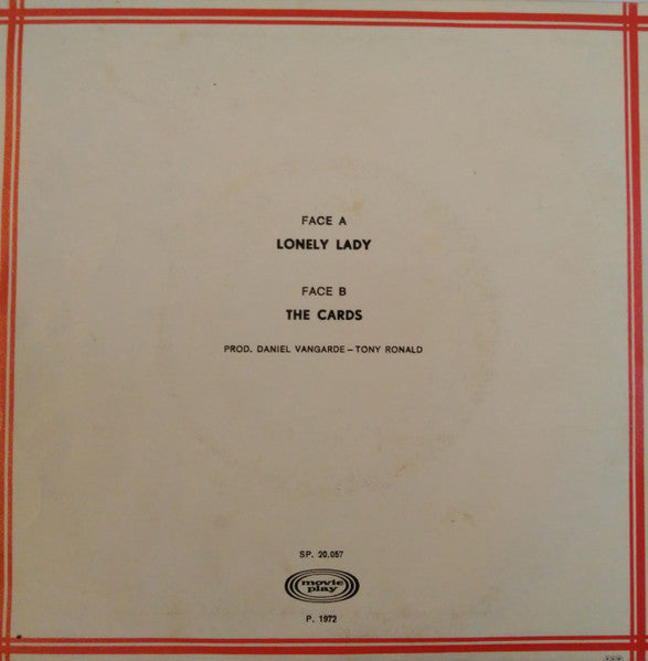 Tony Ronald : Lonely Lady (7", Single)