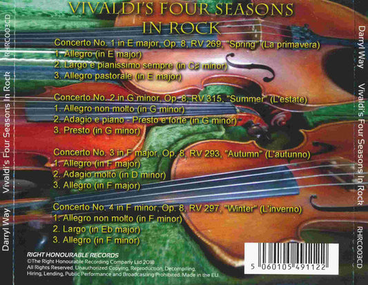 Darryl Way : Vivaldi's Four Seasons In Rock (CD, Album)