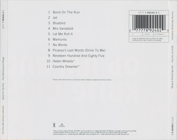 Wings (2) : Band On The Run (CD, Album, RE, RM)