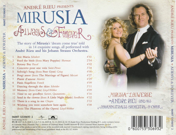 André Rieu Presents Mirusia Louwerse : Always & Forever (CD, Album)