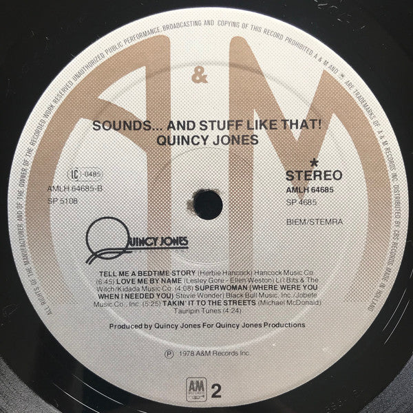 Quincy Jones : Sounds ... And Stuff Like That!! (LP, Album)