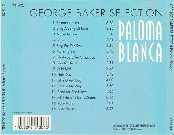 George Baker Selection : Paloma Blanca (CD, Comp)