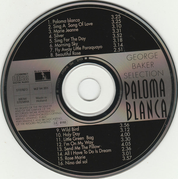 George Baker Selection : Paloma Blanca (CD, Comp)