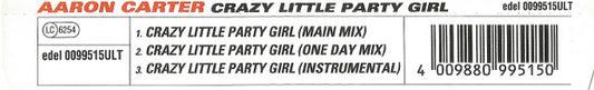 Aaron Carter : Crazy Little Party Girl (CD, Single)