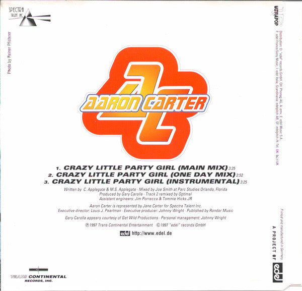 Aaron Carter : Crazy Little Party Girl (CD, Single)